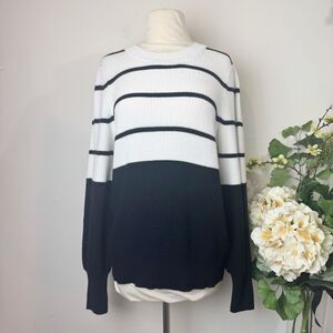 Anthropologie | Laundry by Shelli Segal Colorblock Crewneck Sweater | Medium